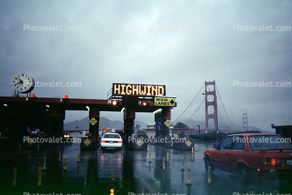 High Wind, Highway 101, Marin County, Golden Gate Bridge