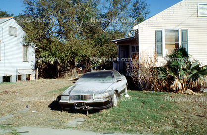 Car, Rubble, Hurricane Katrina aftermath, New Orleans, 2005, detritus