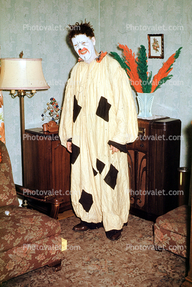 Clown Costume, lamp, funny man, 1950s