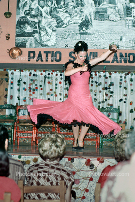 Flamenco Dancer, Patio Sevillano, September 1979, 1970s