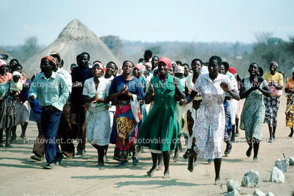 Women, Men, Greeting Dance in Zimbabwe