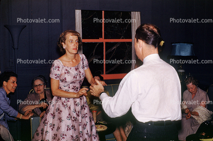 1950s, Man, Woman, Dress, dancing