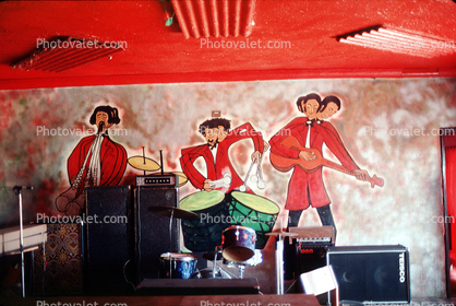 Stage, Bar, Drums, Tete Mozambique