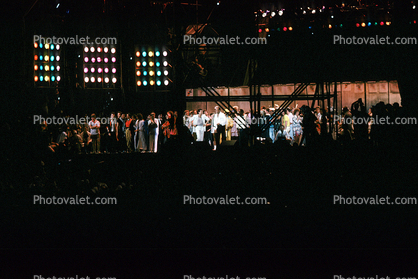 Live Aid, Philadelphia, JFK Stadium, Finale, night, nighttime, 1985