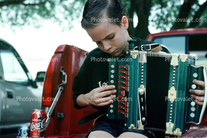 Boy, Accordion, 1950s