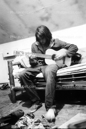 Jack playing the Guitar, Snake River Ranch, Wyoming