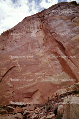 Sheer Cliff, wall, Petroglyphs, rock, stone, Capitol Reef National Monument