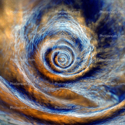 Spirals of Water Waves reaching deep into the Spiral Center, Abstract