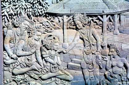 Stone Carving, figures, bas-relief