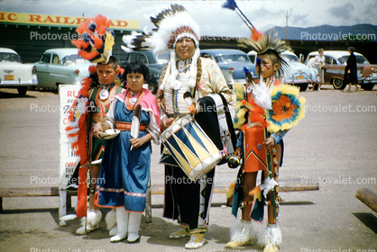 Native ?mericans, Indians, Drums, Scenic Railroad Stop, station