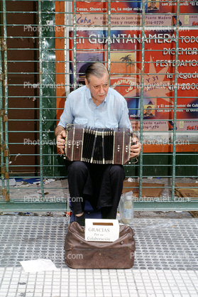 Man Playing Accordion, Buenos Aires, Argentina