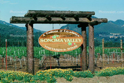 Sonoma Valley, California, Sign, Marker
