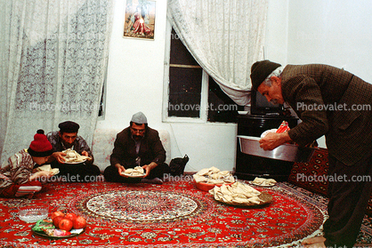 Plates of Food, Rug, Carpert, Dining Room, Zikr Iran