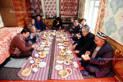 eating room, men, Samarkand