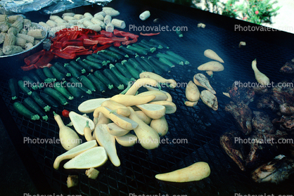 Roasting Vegetables, BBQ, Barbecue, Chili Peppers, Zucchini, Bowl