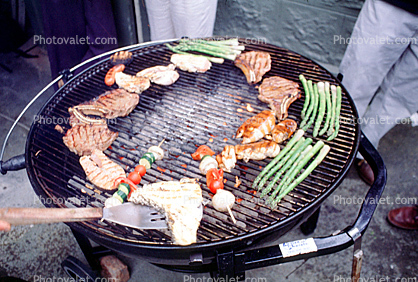 Meat, Steak, Chicken, Hot Dogs, Vegetables, Shish-Ka-Bob,, Salmon, BBQ, Barbecue, Kentucky Derby Party