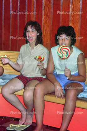 Licking a Lollipop, Teens, Laughing, Party, 1960s