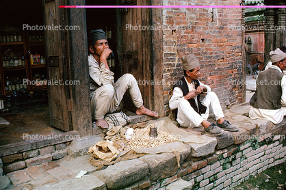 Men Selling Grain, Kathmandu, Nepal