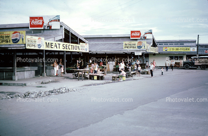 Meat Section, Market, Pepsi, 1950s