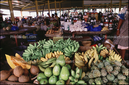 Banana, Fruit, Papaya, Fonte De France, Martinique