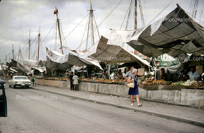 Floating Open Air Boat Market, waterfront, Harbor, Curacao, Willemstad