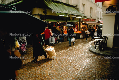 Cobblestone Street, Paris, France