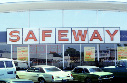 Safeway Grocery Store, Parking, 16th street and Potrero Avenue shopping center, 1980s