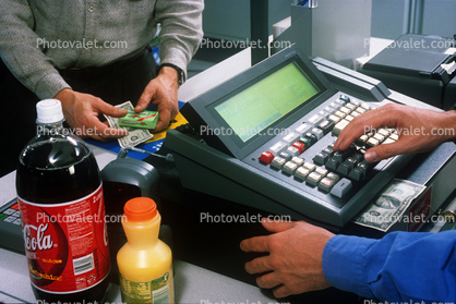 Cash Register, Keypad, Convenience Store, C-Store, credit card, cash, cashier, transaction, Orange Juce