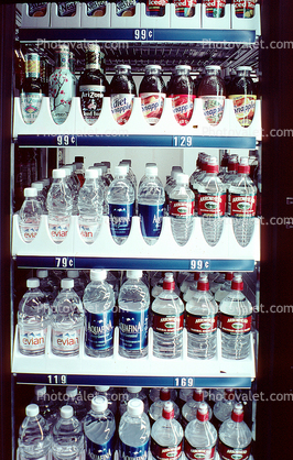 Waters, Bottled Water, bottles, refrigerated, cold
