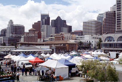 Tents, Booths, office buildings, SOMA, Farmers Market