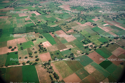 Fields near Amadabad, patchwork, checkerboard patterns, farmfields