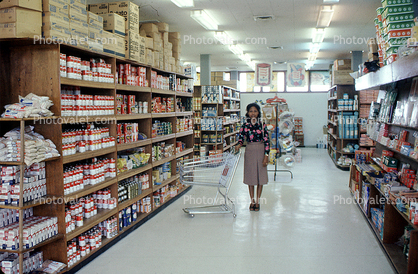 Woman in a Grocery Store Aisle