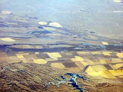 patchwork, checkerboard patterns, farmfields, Center-pivot irrigation
