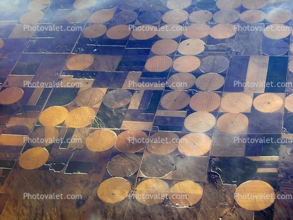 patchwork, checkerboard patterns, farmfields, Center-pivot irrigation