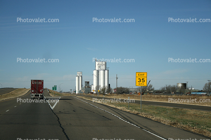 Truck, Route-66, truck, exit, Silo, Co-op, Amarillo, Texas
