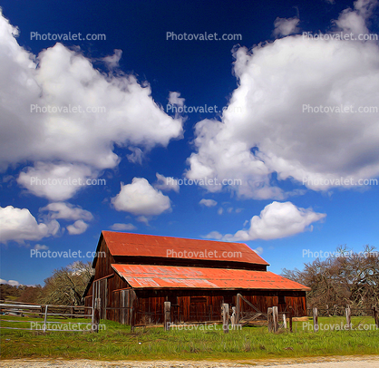 Red Barn under the Clouds, Paintography
