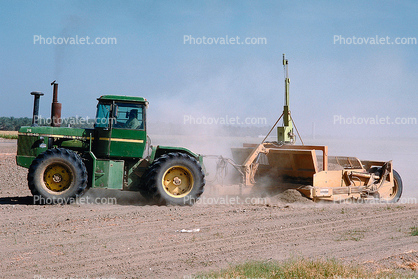 grader, John Deere 8640 Tractor, dust, mechanization, heavy equipment, Coachella, California, Dirt, soil