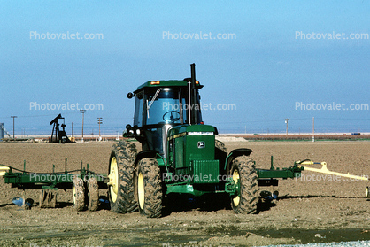 John Deere Tractor, Tractor, Plow, Plowing, Fields