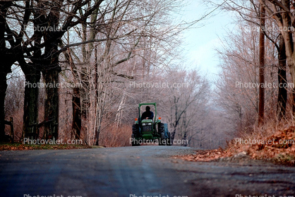 Tractor on the Road, Upstate New York