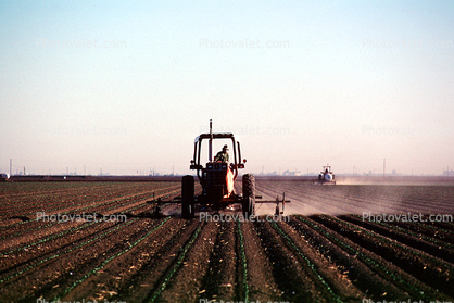 Fields, tractor, mechanization, dust, fertilizer, tank, Dirt, soil