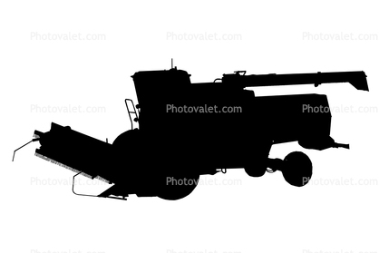 Wheat Mechanized Combine silhouette, logo, John Deere Turbo 6622 Combine, shape, swather, windrower