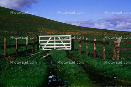 fence, gate, Hills, Sonoma County