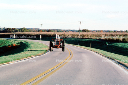 tractor on the road