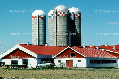Barn, Silo, building, architecture, farm