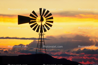 Sunset Clouds, Eclipse Windmill, Irrigation, mechanical power, pump