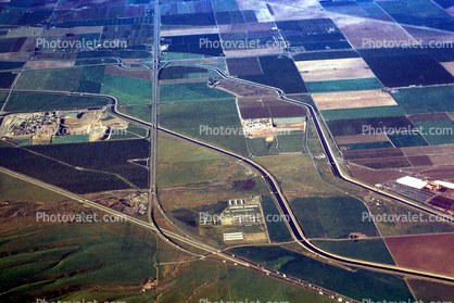This is where Interstate Highway I-5 merges with Highway-99 near the Grapevine, Canal, Aqueduct, Central California