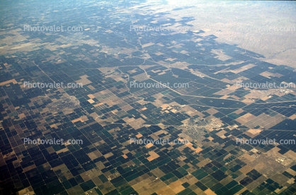 the Central Valley, California, patchwork, checkerboard patterns, farmfields