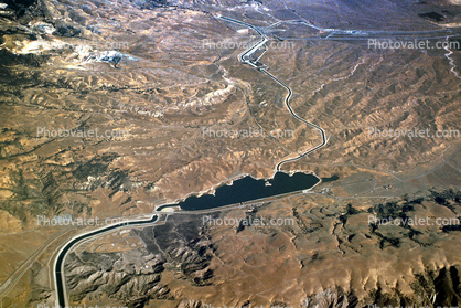 Quail Lake, Highway 138, Lancaster Road, Reservoir, Water, West Branch California Aqueduct, Tejon Ranch, Los Angeles County, California, San Andreas Rift Zone