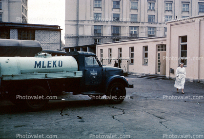MLEKO, Milk Delivery Truck, Dairy, 1950s