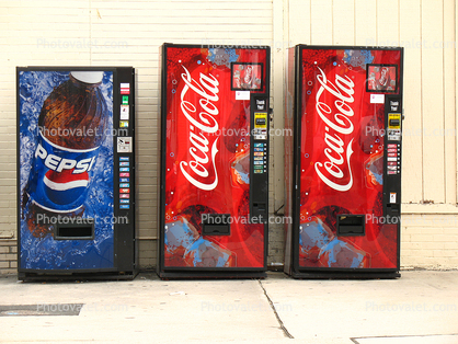 Coca-Cola vending machine, Pepsi